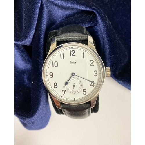 94 - A RARE STOWA MARINE MEN'S WRISTWATCH, limited edition to 200 pieces. Polished stainless steel, sapph... 