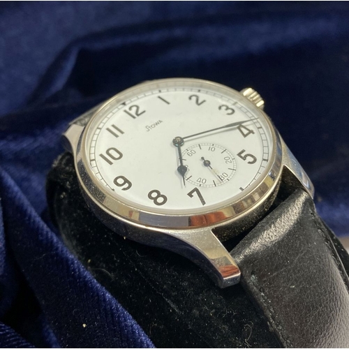 94 - A RARE STOWA MARINE MEN'S WRISTWATCH, limited edition to 200 pieces. Polished stainless steel, sapph... 