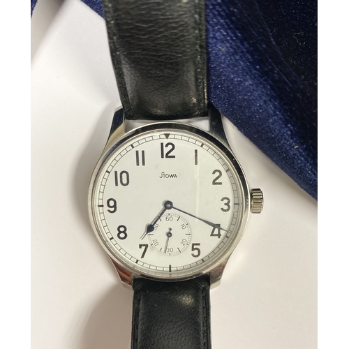 94 - A RARE STOWA MARINE MEN'S WRISTWATCH, limited edition to 200 pieces. Polished stainless steel, sapph... 