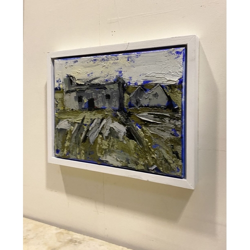 95 - MARTIN STONE (Irish, 20th Century), ‘RUIN WEST CORK’, oil on canvas, signed lower right, inscribed v... 