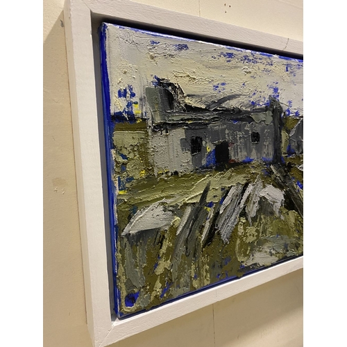 95 - MARTIN STONE (Irish, 20th Century), ‘RUIN WEST CORK’, oil on canvas, signed lower right, inscribed v... 