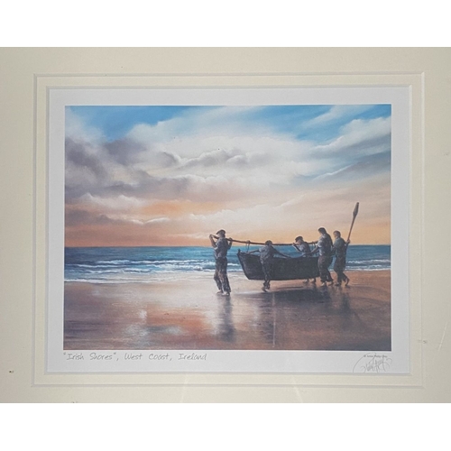 120 - PHILIP GRAY (Irish b.1959), ‘” IRISH SHORES”, WEST COAST, IRELAND’, print, signed lower right and ti... 