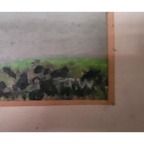 121 - J.W. (20TH CENTURY, IRISH SCHOOL), AN IRISH COUNTRYSIDE, mixed media on canvas board, signed with in... 