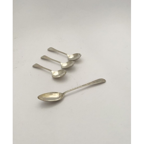 125 - AN ATTRACTIVE SET OF FOUR GEORGE V SILVER TEASPOONS, by Harrison Brothers & Howson (Henry Harrison),... 