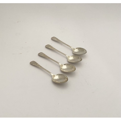 125 - AN ATTRACTIVE SET OF FOUR GEORGE V SILVER TEASPOONS, by Harrison Brothers & Howson (Henry Harrison),... 