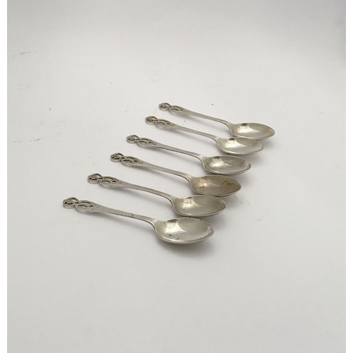 135 - A SET OF SIX SILVER TEASPOONS, by Barker Ellis Silver Co (merger between Ellis Brothers and Barker S... 