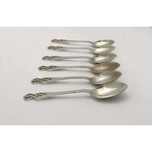 135 - A SET OF SIX SILVER TEASPOONS, by Barker Ellis Silver Co (merger between Ellis Brothers and Barker S... 