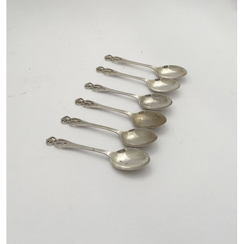 135 - A SET OF SIX SILVER TEASPOONS, by Barker Ellis Silver Co (merger between Ellis Brothers and Barker S... 