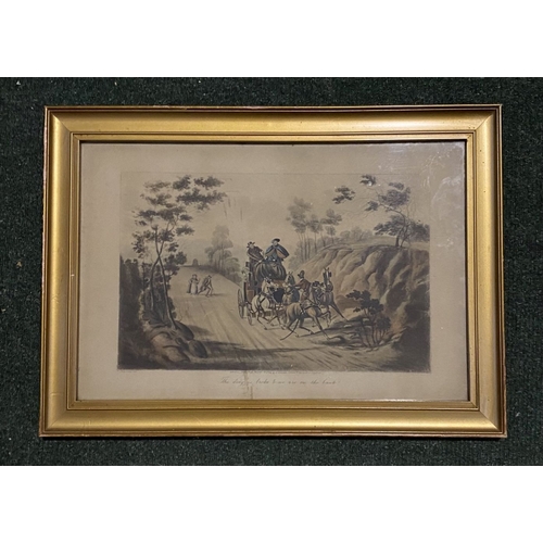 166 - A GILT FRAMED PRINT, ‘THE DRAG IS BROKE, AND WE ARE ON THE BANK’, after original by C.B. Newhouse (w... 