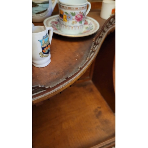 169 - AN EXCEPTIONAL SHERATON REVIVAL SATINWOOD INLAID & PAINTED MIRROR BACKED CHIFFONIER SIDEBOARD, a bea... 