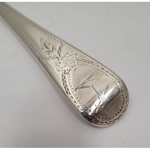 18 - A VERY FINE GEORGE III SILVER STRAINER SPOON, London, date letter for 1792, and maker’s mark for Geo... 