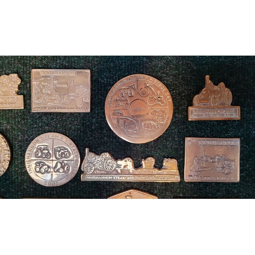 105 - A MIXED BRASS LOT: (i) A COLLECTION OF BRASS STEAM RALLY PLAQUES, from Innishannon & Upton steam ral... 