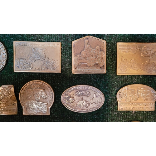 105 - A MIXED BRASS LOT: (i) A COLLECTION OF BRASS STEAM RALLY PLAQUES, from Innishannon & Upton steam ral... 