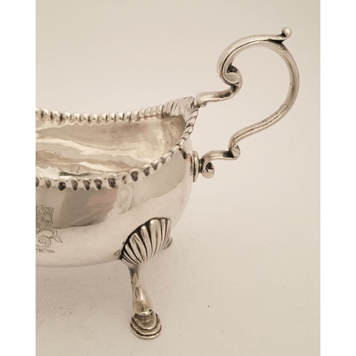 15 - A VERY FINE & RARE GEORGE III IRISH – CORK – SILVER SAUCE BOAT, the large sauce boat has a beautiful... 