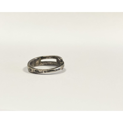 189 - A TRIO OF SILVER RINGS, of different designs, all hallmarked. Sizes: Q/R, Q & Q/R