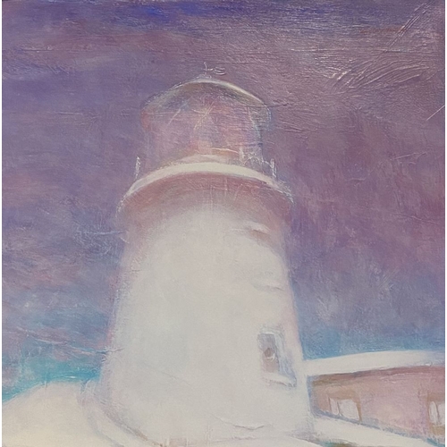 191 - IRISH SCHOOL, 20TH CENTURY, ‘LIGHTHOUSE’, oil on board, unsigned, dimensions: 85.7cm x 85.7cm approx... 