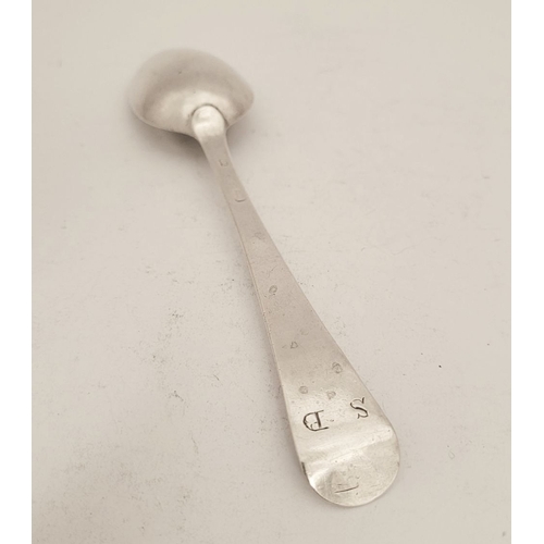 196 - A RARE AND VERY GOOD IRISH GEORGE I SILVER SPOON, with maker’s mark of IM probably for the maker Jer... 