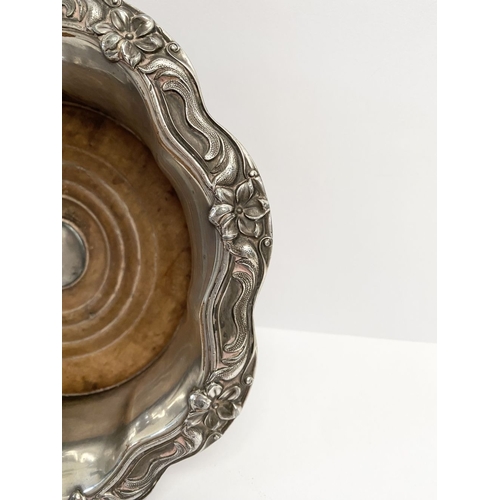 219 - A FINE PAIR OF ANTIQUE CONTINENTAL SILVER WINE COASTERS, Makers marks slightly rubbed, possibly Germ... 