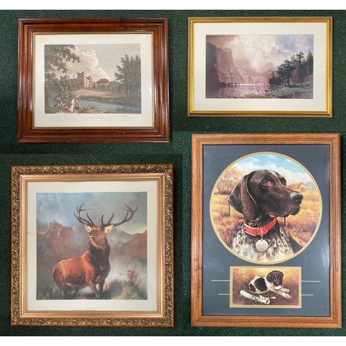 238 - FOUR LARGE FRAMED PRINTS (i) AFTER WILLIAM BYRNE (1743-1805) & SAMUEL MIDDIMAN (1750-1831), ‘To the ... 