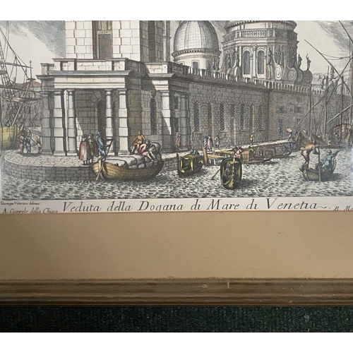 240 - THREE FRAMED PRINTS, (i) AFTER CARLO ZUCCHI (Venetian, 1682-1767), ‘VIEW OF THE VENICE SEA CUSTOMS H... 