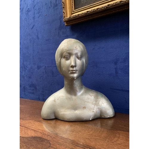 241 - A VINTAGE BOSTON PLASTIC ART CO. SCULPTURE, bust of a female figure. Copy of the original Francesco ... 