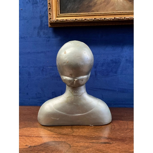 241 - A VINTAGE BOSTON PLASTIC ART CO. SCULPTURE, bust of a female figure. Copy of the original Francesco ... 