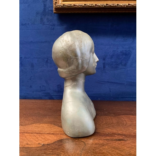 241 - A VINTAGE BOSTON PLASTIC ART CO. SCULPTURE, bust of a female figure. Copy of the original Francesco ... 