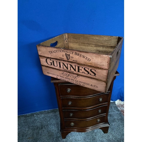 275 - A LARGE GUINNESS ADVERTISING BOX, with cut out handles to sides, dimensions: 50cm x 36cm x 24cm high... 