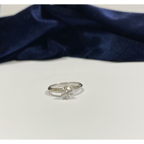 3 - AN EXCELLENT QUALITY 18CT WHITE GOLD DIAMOND SOLITAIRE RING, the round brilliant cut diamond is in a... 