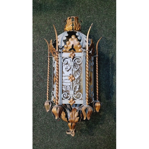 48 - A VERY WELL-MADE LATE 19TH CENTURY / EARLY 20TH CENTURY AMERICAN ARTS AND CRAFTS WROUGHT METAL GOTHI... 