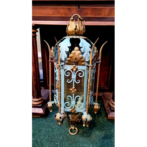 48 - A VERY WELL-MADE LATE 19TH CENTURY / EARLY 20TH CENTURY AMERICAN ARTS AND CRAFTS WROUGHT METAL GOTHI... 