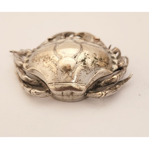 55 - A PAIR OF SILVER-PLATED PAPER WEIGHTS IN THE FORM OF CRABS, fantastic detail to both, very well made... 