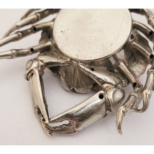 55 - A PAIR OF SILVER-PLATED PAPER WEIGHTS IN THE FORM OF CRABS, fantastic detail to both, very well made... 