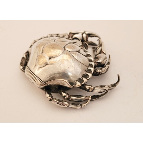 55 - A PAIR OF SILVER-PLATED PAPER WEIGHTS IN THE FORM OF CRABS, fantastic detail to both, very well made... 