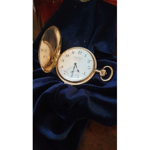 92 - A FINE FRENCH 14CT YELLOW GOLD SJAR CHRONOMÉTRE RÉPÉTITION POCKET WATCH, the dial marked SJAR, insid... 