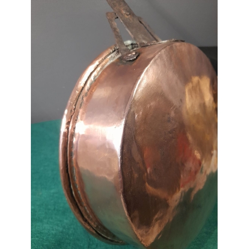 105 - AN ANTIQUE GEORGIAN COPPER PAN, dimensions: 64cm long x 30cm  9cm deep approx.