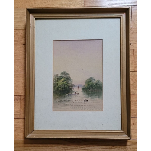 119 - A SET OF THREE FRAMED WATERCOLOURS: JOACHIM CHURT JONAS, (LATE 19TH / EARLY 20TH CENTURY), (i) BOATS... 