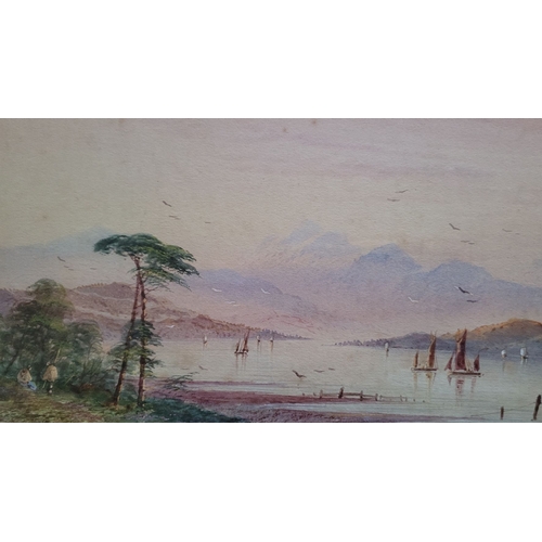 119 - A SET OF THREE FRAMED WATERCOLOURS: JOACHIM CHURT JONAS, (LATE 19TH / EARLY 20TH CENTURY), (i) BOATS... 