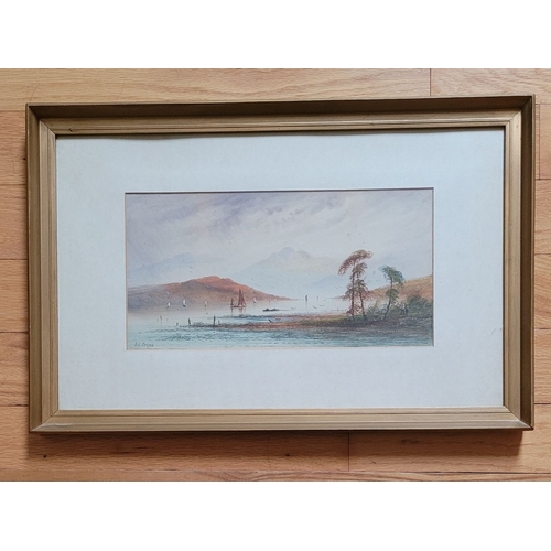 119 - A SET OF THREE FRAMED WATERCOLOURS: JOACHIM CHURT JONAS, (LATE 19TH / EARLY 20TH CENTURY), (i) BOATS... 