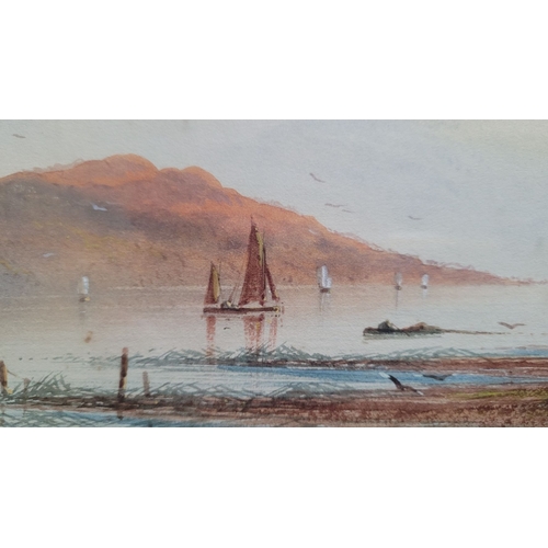 119 - A SET OF THREE FRAMED WATERCOLOURS: JOACHIM CHURT JONAS, (LATE 19TH / EARLY 20TH CENTURY), (i) BOATS... 