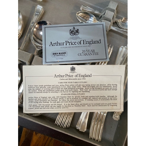 150 - AN ARTHUR PRICE OF ENGLAND CANTEEN OF CUTLERY, Classic Grecian, each piece hallmarked EPNS A1 Sheffi... 