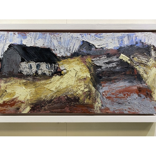 175 - MARTIN STONE (Irish, 20th Century), ‘OLD RUIN’, oil on canvas, signed lower right, signed and dated ... 