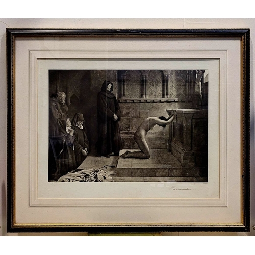 185 - AFTER P.H. CALDERON, RENUNCIATION, printed by Felix Rosenthiel, London. Frame: 77.5 x 64.5, print: 5... 