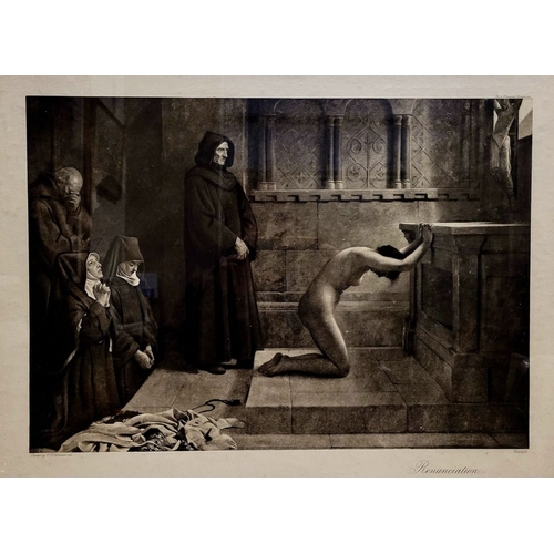 185 - AFTER P.H. CALDERON, RENUNCIATION, printed by Felix Rosenthiel, London. Frame: 77.5 x 64.5, print: 5... 