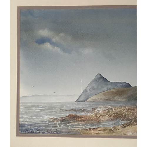 194 - GRANVILLE D. CLARKE (British, 20th Century), ‘COASTAL ROAD CORRAN’, watercolour on paper, signed low... 