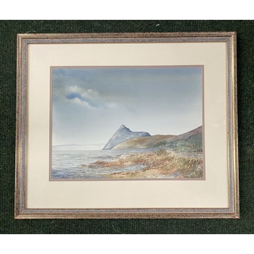 194 - GRANVILLE D. CLARKE (British, 20th Century), ‘COASTAL ROAD CORRAN’, watercolour on paper, signed low... 