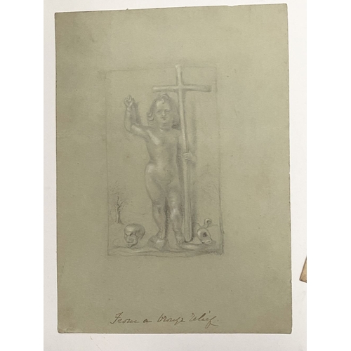 196 - A COLLECTION OF 19TH CENTURY – EARLY ARTWORKS, to include (i) a sepia painting depicting estate in l... 