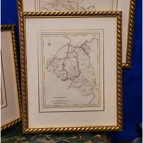 23 - A LARGE COLLECTION OF FRAMED MAPS FROM LEWIS’ TOPOGRAPHICAL DICTIONARY OF IRELAND, includes Cavan, W... 