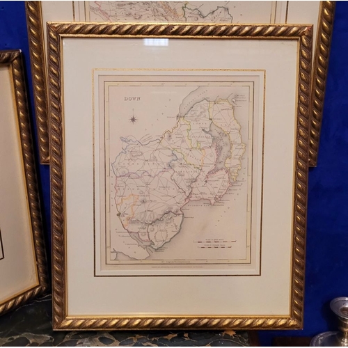 23 - A LARGE COLLECTION OF FRAMED MAPS FROM LEWIS’ TOPOGRAPHICAL DICTIONARY OF IRELAND, includes Cavan, W... 