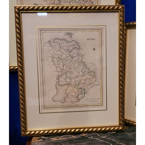 23 - A LARGE COLLECTION OF FRAMED MAPS FROM LEWIS’ TOPOGRAPHICAL DICTIONARY OF IRELAND, includes Cavan, W... 